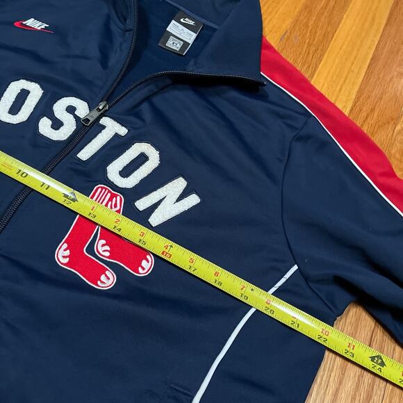 Nike Boston Red Sox Full Zip Track Jacket Size Large Chenille Lettering - Picture 4 of 8
